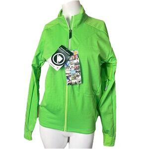 Endura Windchill Women's Small Cycling Marathon Jacket Lime Green Reflective NWT